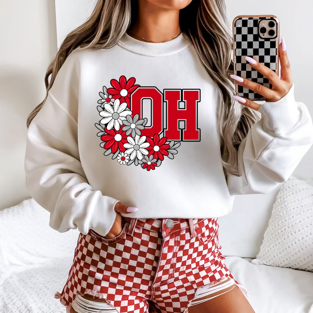 Oh Floral Graphic Crewneck Sweatshirt