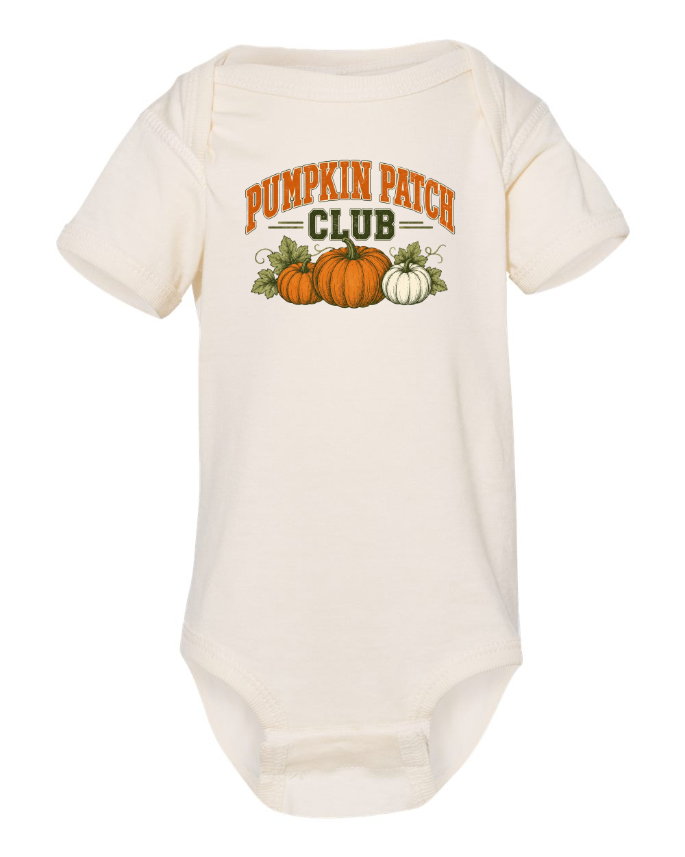 Pumpkin Patch Club Short Sleeve Baby Onesie