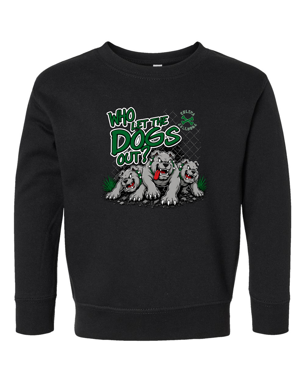 Who Let The Dogs Out Toddler Crewneck Sweatshirt