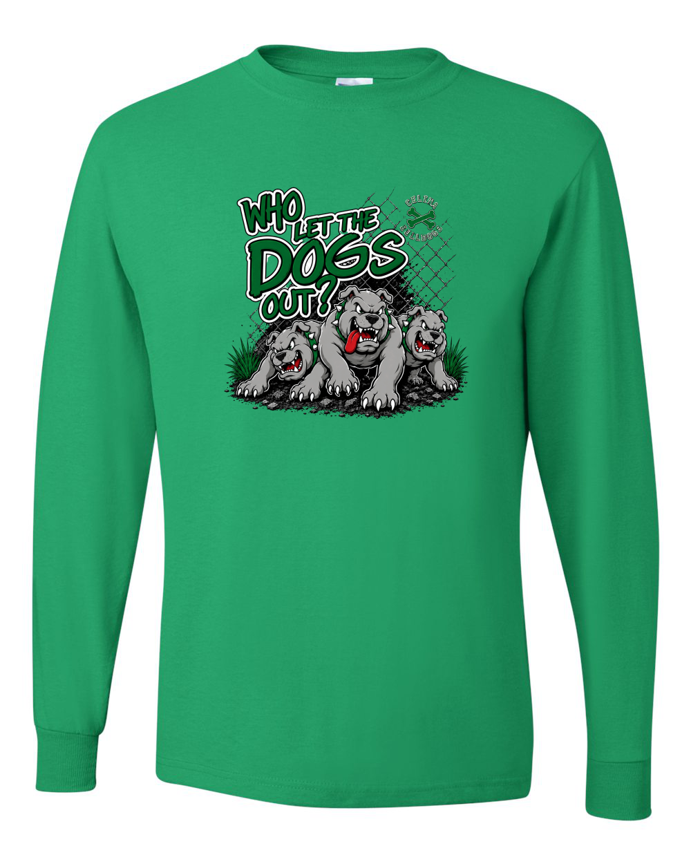 Who Let The Dogs Out Crewneck Long Sleeve Tee Shirt