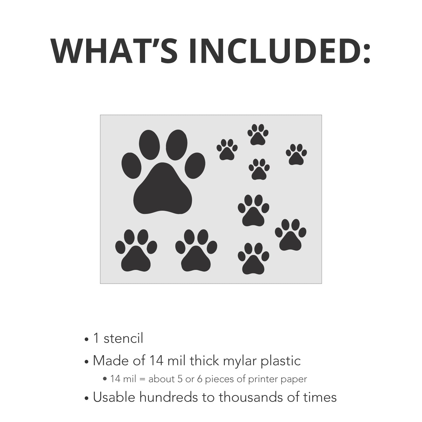 Paw Prints Stencil