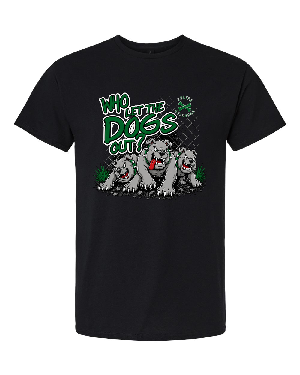 Who Let The Dogs Out Crewneck Tee Shirt