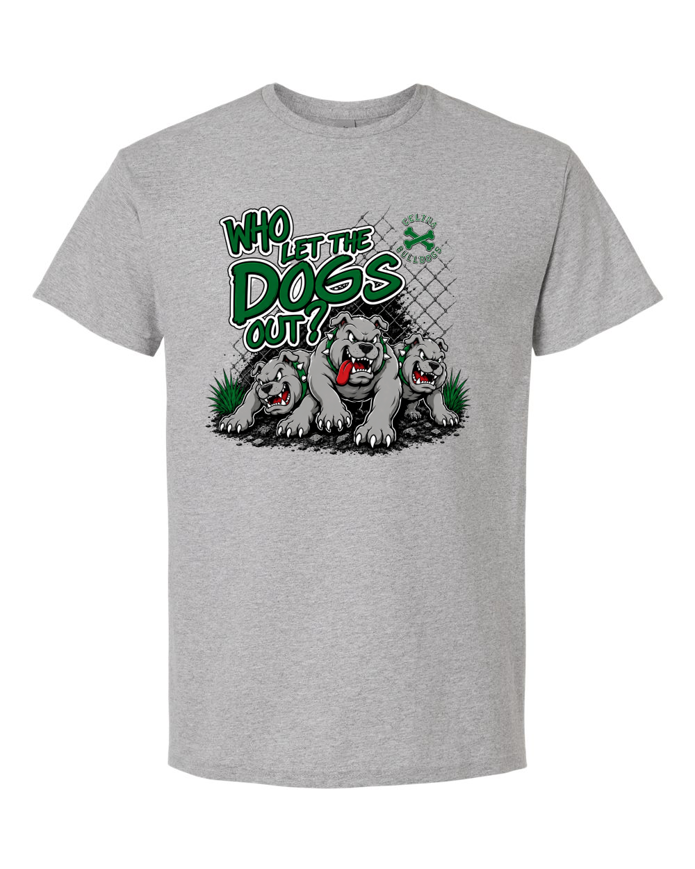 Who Let The Dogs Out Crewneck Tee Shirt