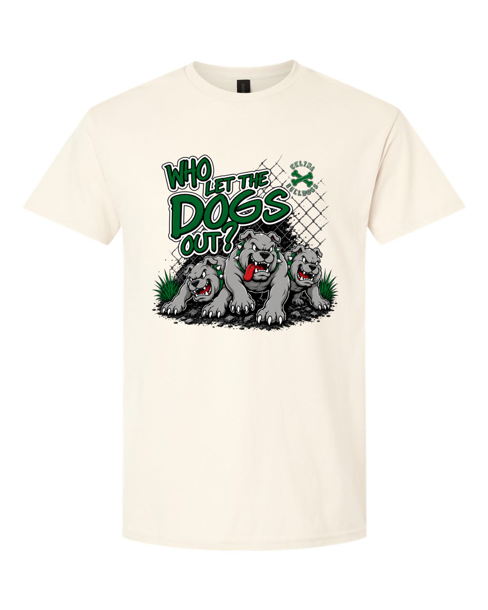 Who Let The Dogs Out Crewneck Tee Shirt